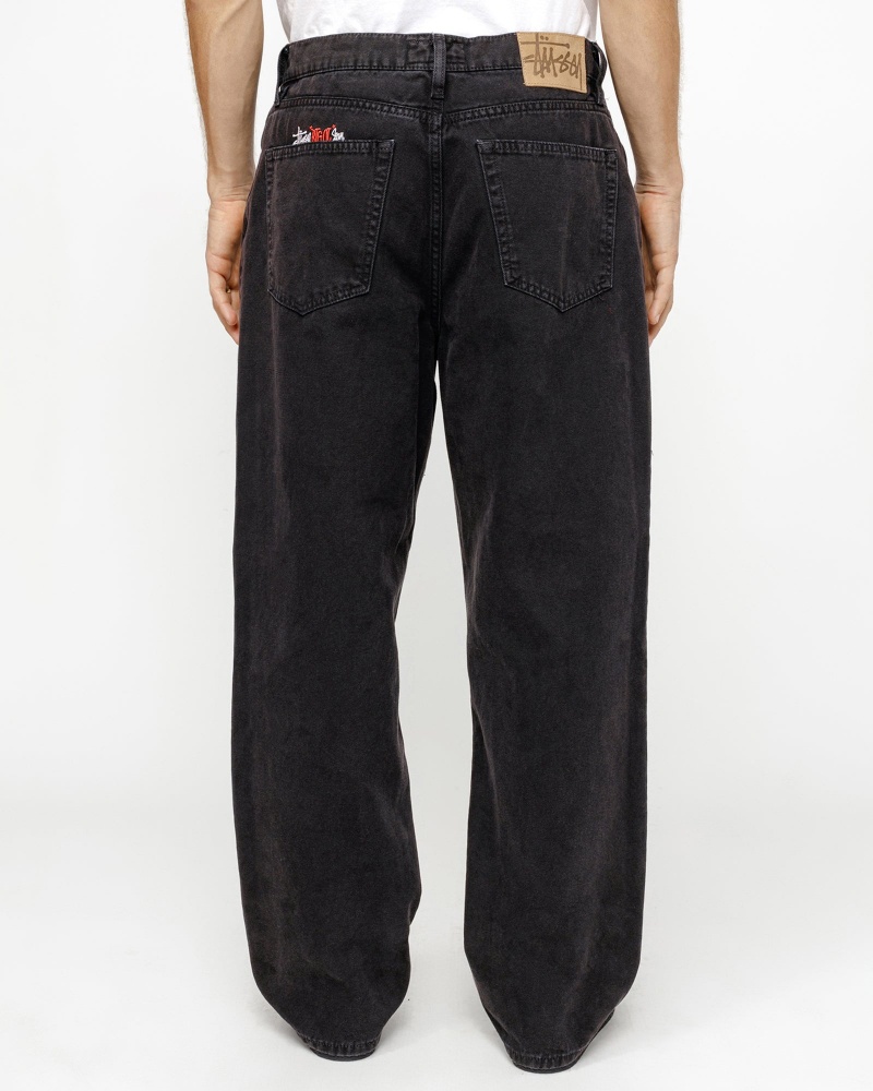 Stussy Big Ol' Washed Canvas Jeans Black | 07418NDIB