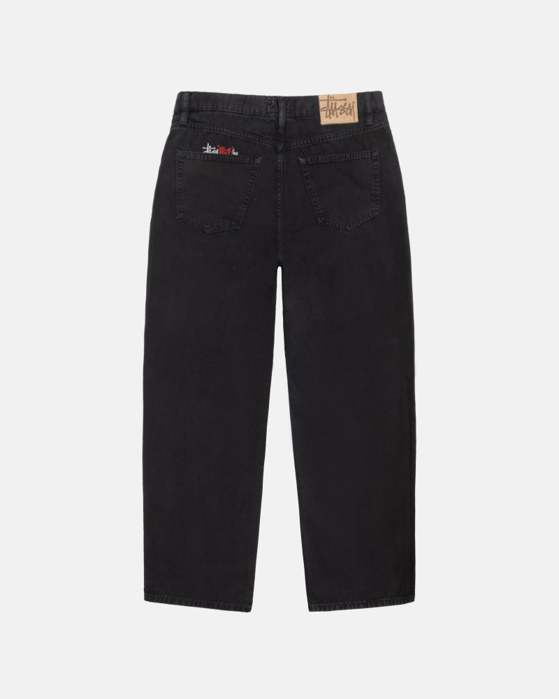 Stussy Big Ol' Washed Canvas Jeans Black | 07418NDIB