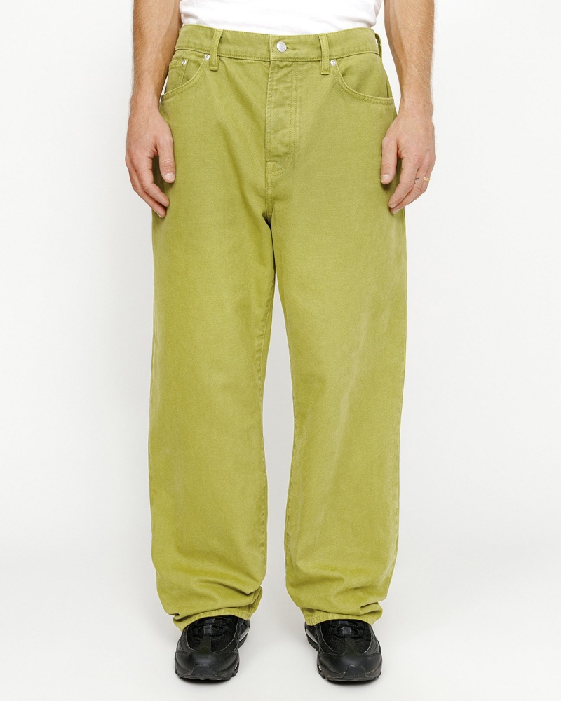 Stussy Big Ol' Washed Canvas Jeans Green | 70928EIJM