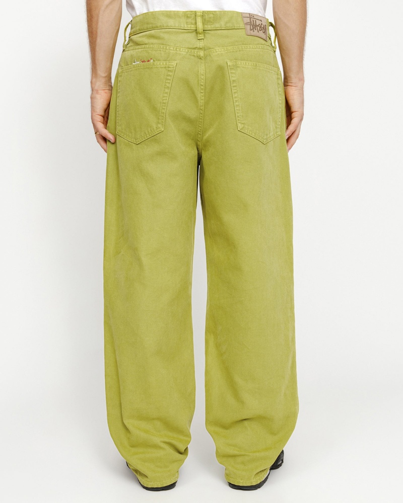 Stussy Big Ol' Washed Canvas Jeans Green | 70928EIJM