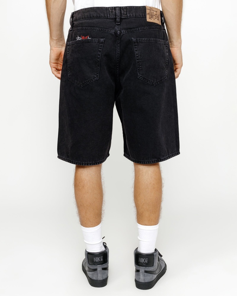 Stussy Big Ol' Washed Canvas Shorts Black | 75931UZPM