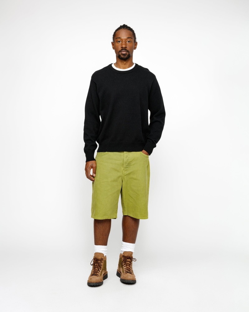 Stussy Big Ol' Washed Canvas Shorts Green | 16439DOJI