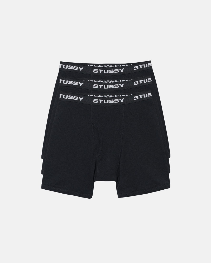 Stussy Boxer Briefs 3 Pack Briefs Black | 76489HFUI