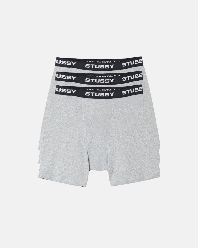 Stussy Boxer Briefs 3 Pack Briefs Grey | 13748AJPS