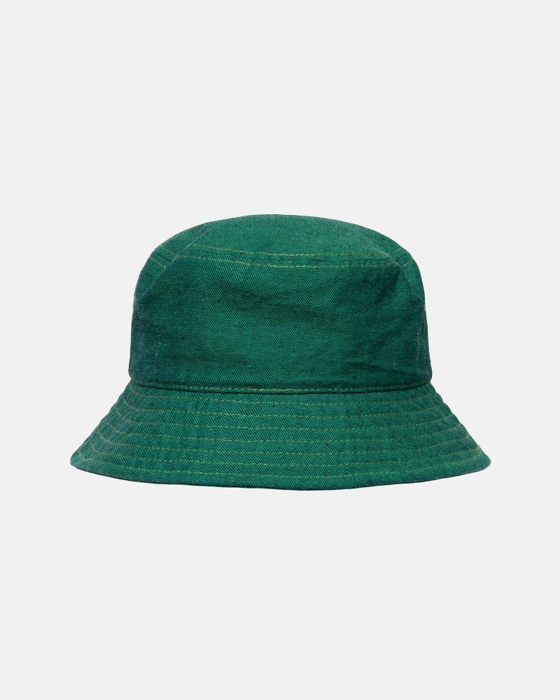 Stussy Bucket Copyright Hats Green | 41365GNVC