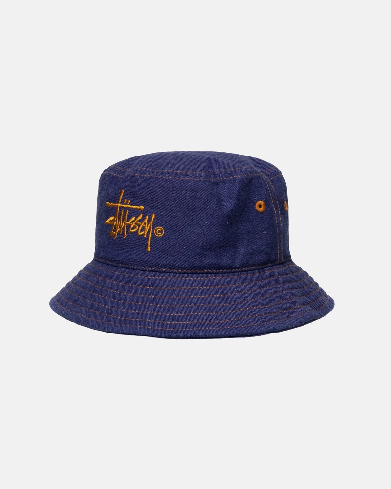 Stussy Bucket Copyright Hats Purple | 28547UCMV