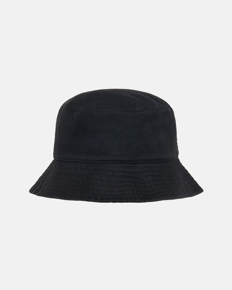 Stussy Bucket Stock Hats Black | 84759OFIV