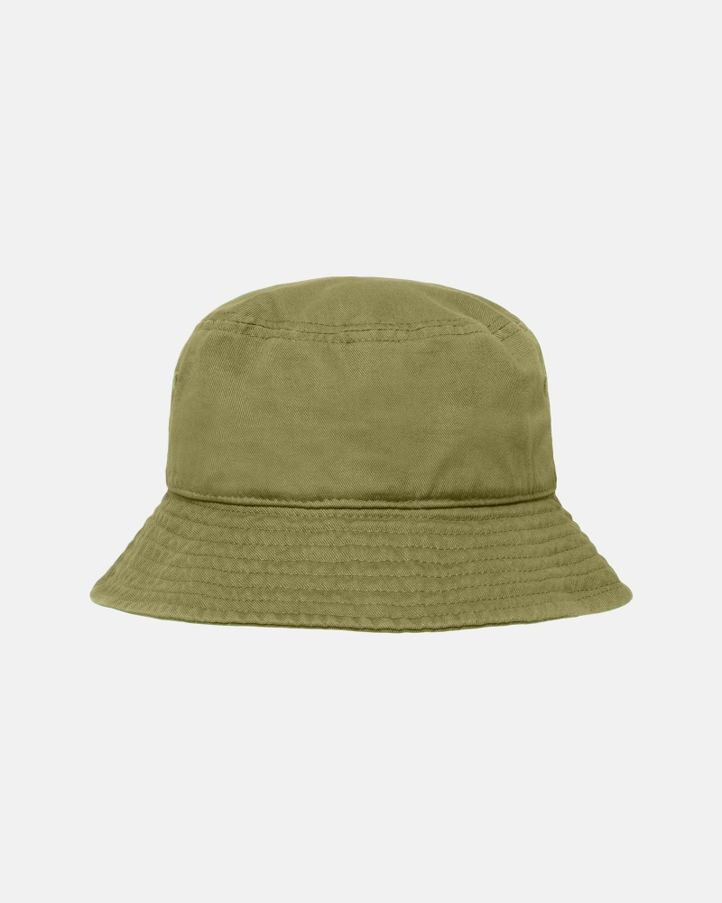 Stussy Bucket Stock Hats Green | 90568ZQSD