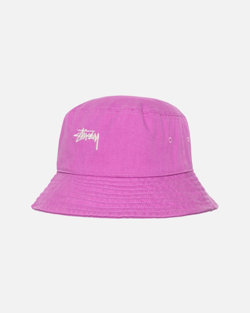 Stussy Bucket Stock Hats Purple | 96732MQHY