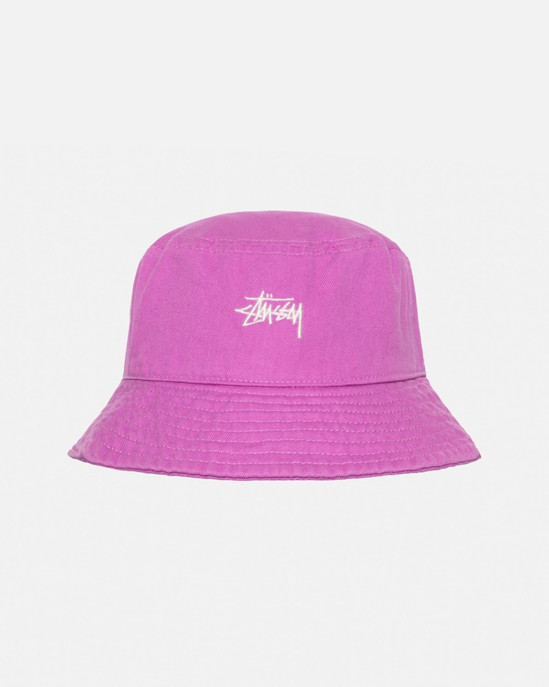 Stussy Bucket Stock Hats Purple | 96732MQHY