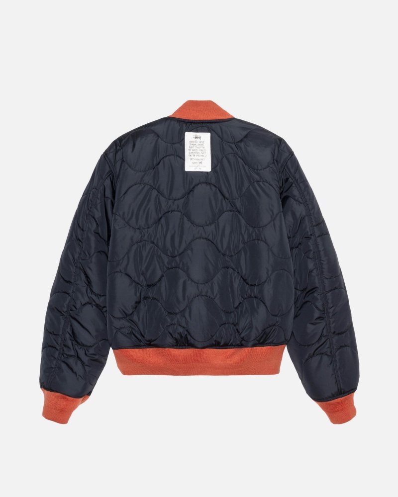 Stussy Built Reversible Bomber Jackets Dark Red | 53687JZTH