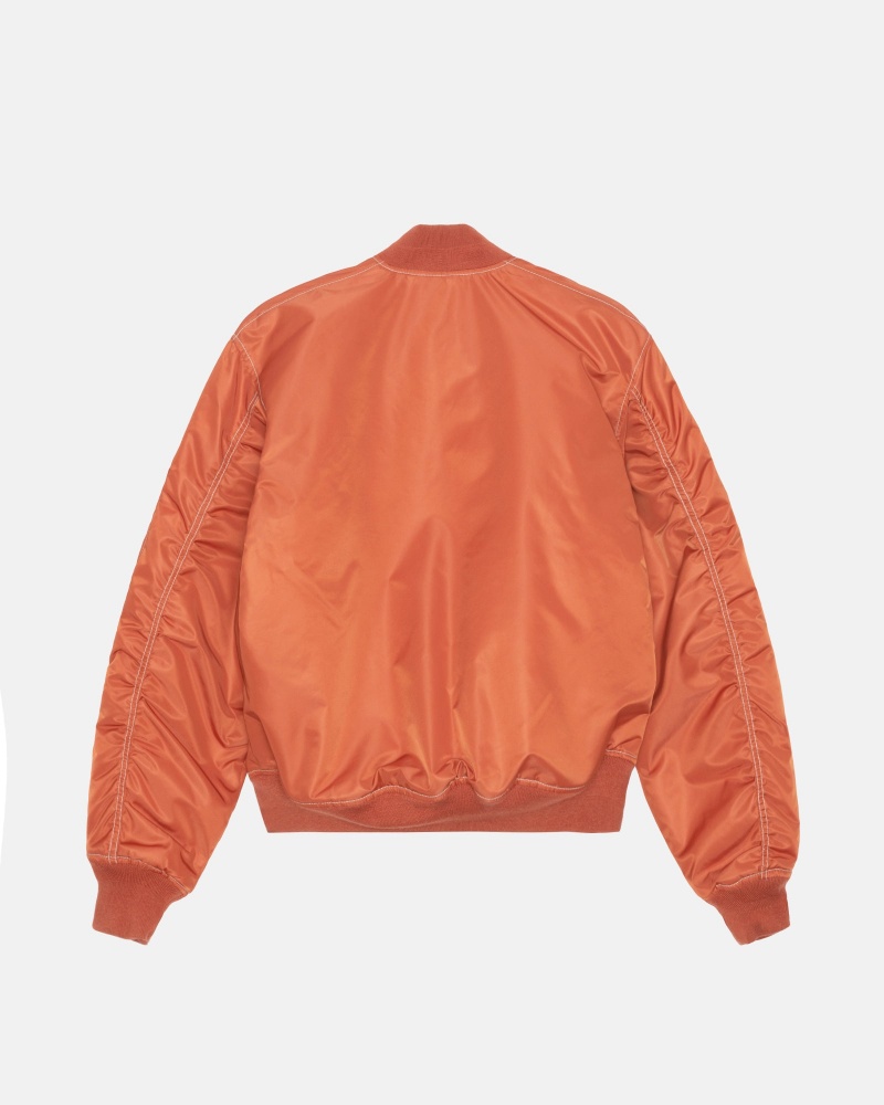 Stussy Built Reversible Bomber Jackets Dark Red | 53687JZTH