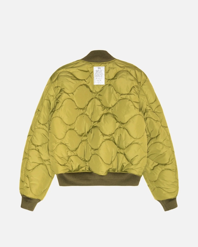 Stussy Built Reversible Bomber Jackets Olive | 91578DEZW