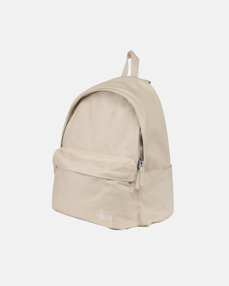 Stussy Canvas Backpacks Beige | 96412TKHJ