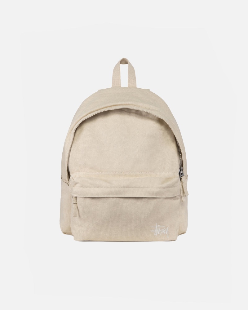 Stussy Canvas Backpacks Beige | 96412TKHJ