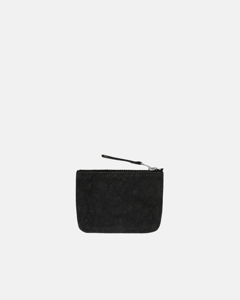 Stussy Canvas Coin Pouch Other Accessories Black | 26510QCTB