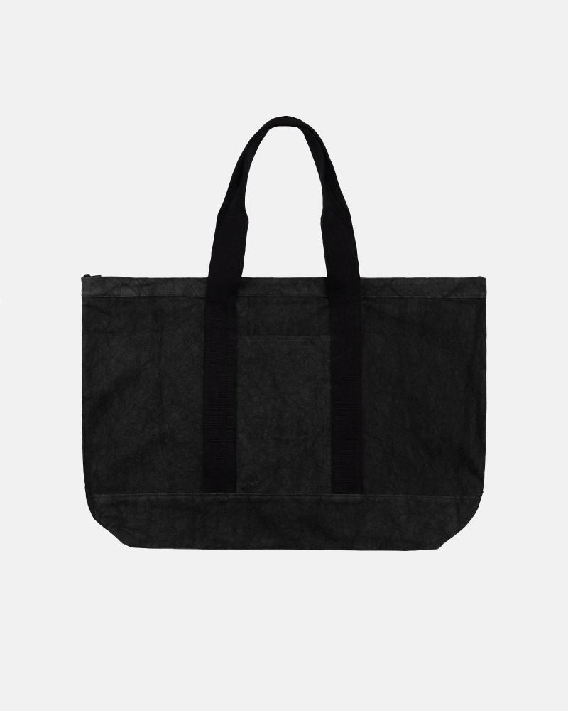 Stussy Canvas Extra Large Tote Bags Black | 47310UATF