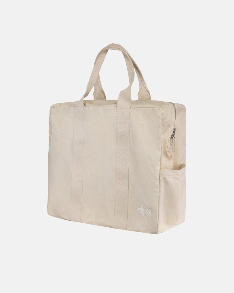 Stussy Canvas Flight Bags Beige | 14567ISLO