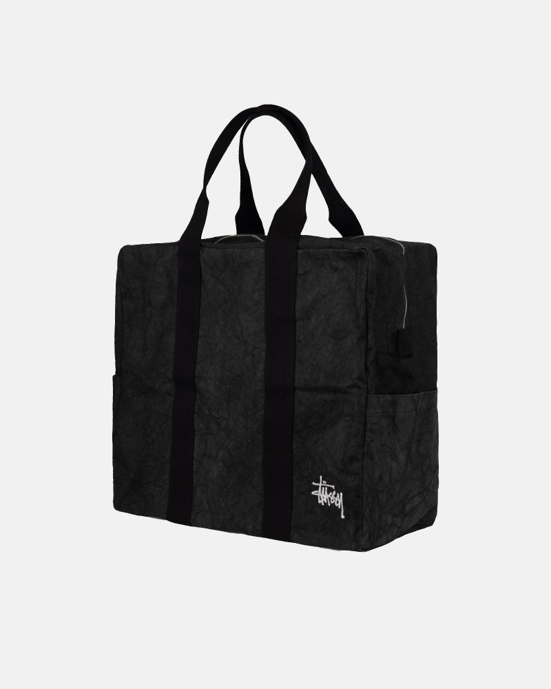 Stussy Canvas Flight Bags Black | 54907GXRO