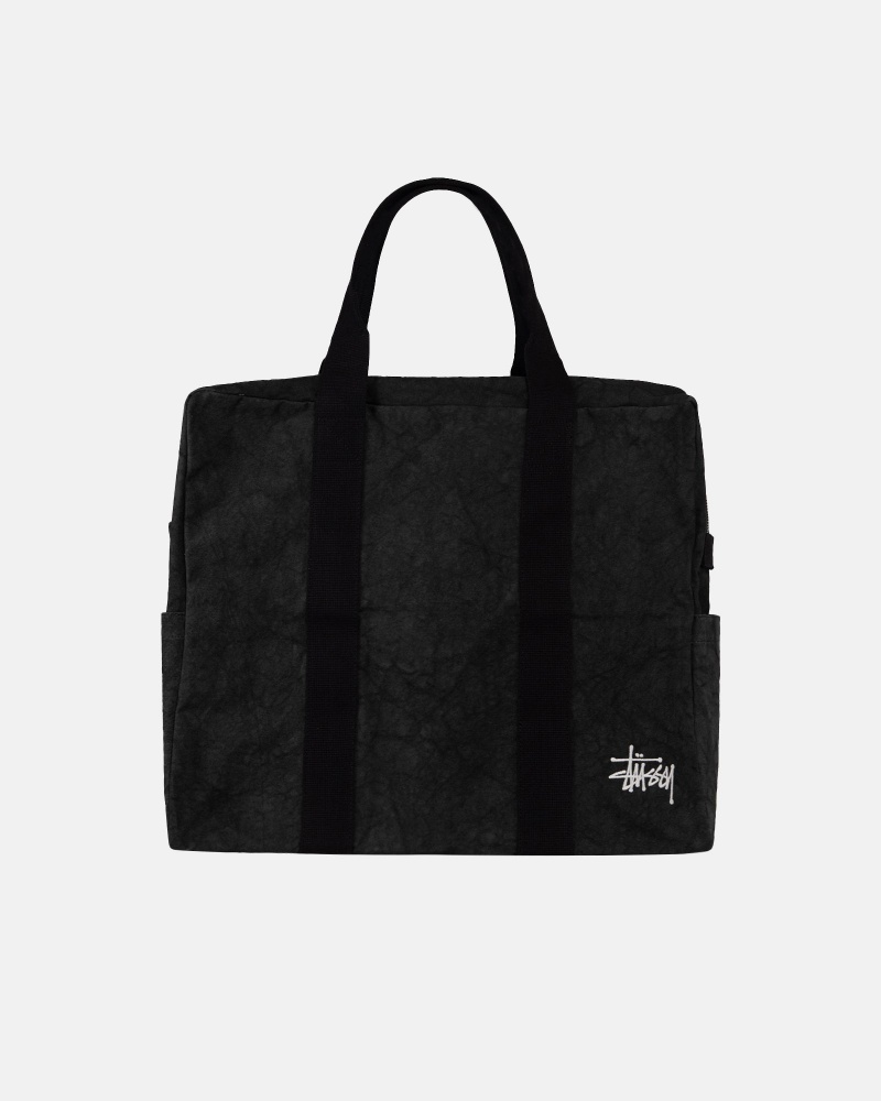 Stussy Canvas Flight Bags Black | 54907GXRO