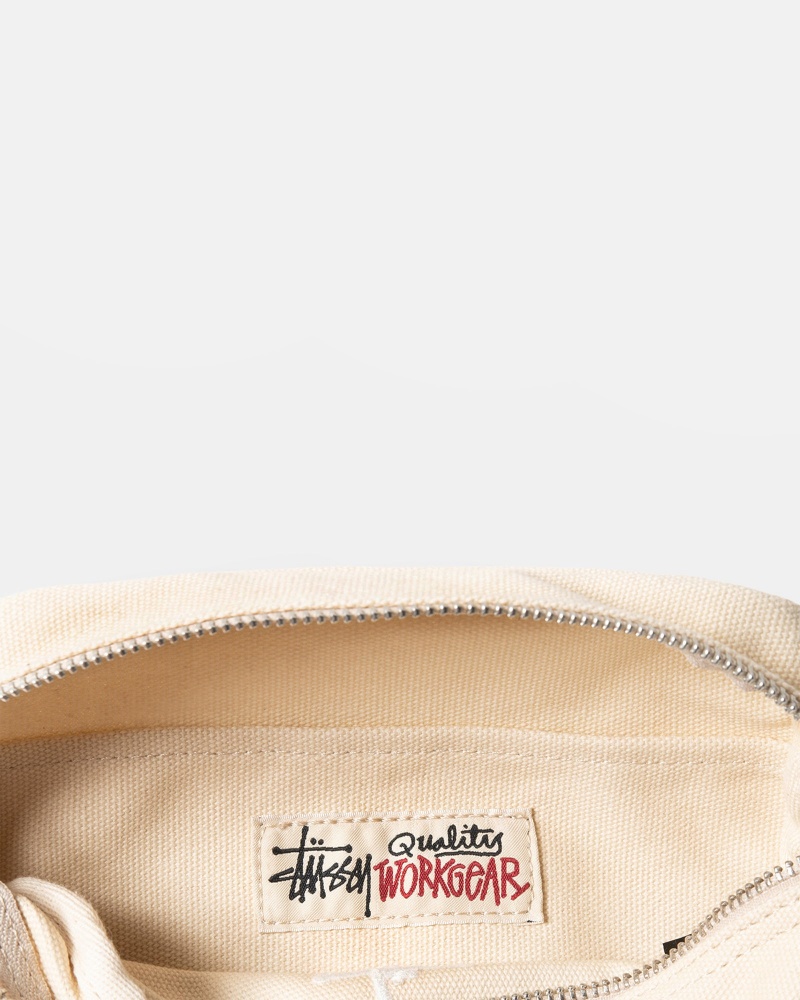 Stussy Canvas Side Pouch Bags Beige | 19527XSWC