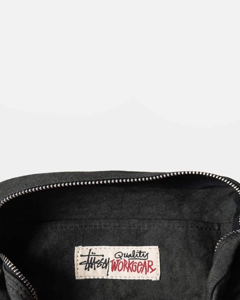 Stussy Canvas Side Pouch Bags Black | 93206FQEK