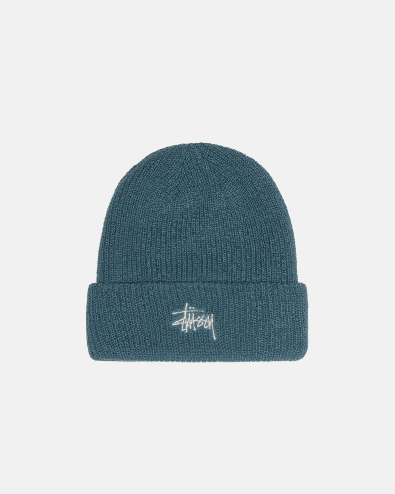 Stussy Cuff Basic Beanie Blue | 61097HNOQ