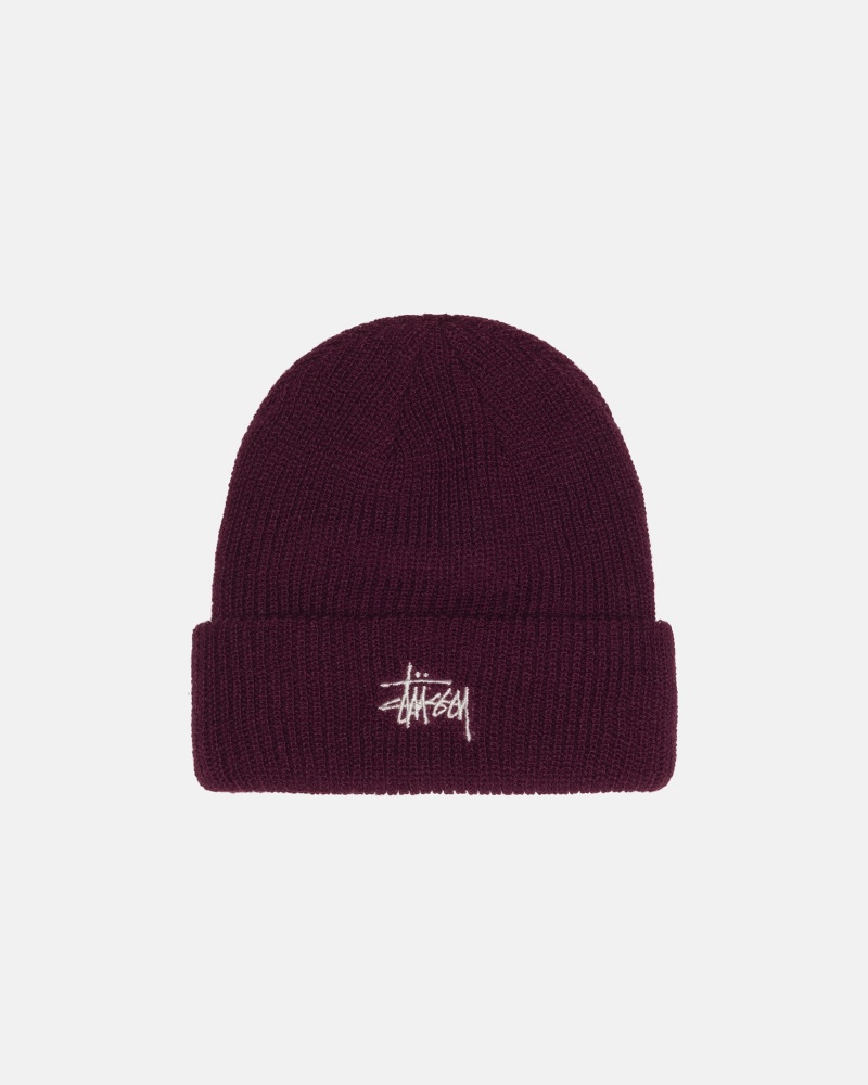 Stussy Cuff Basic Beanie Brown | 59463JWIP