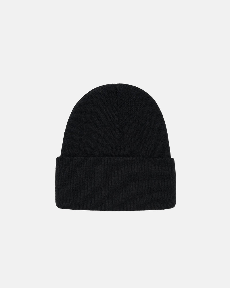 Stussy Cuff Stock Beanie Black | 75038KCTF