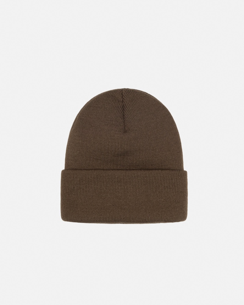 Stussy Cuff Stock Beanie Brown | 90836ZMBT