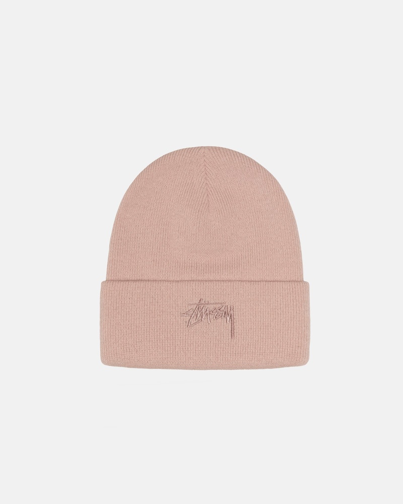 Stussy Cuff Stock Beanie Pink | 98753TVND