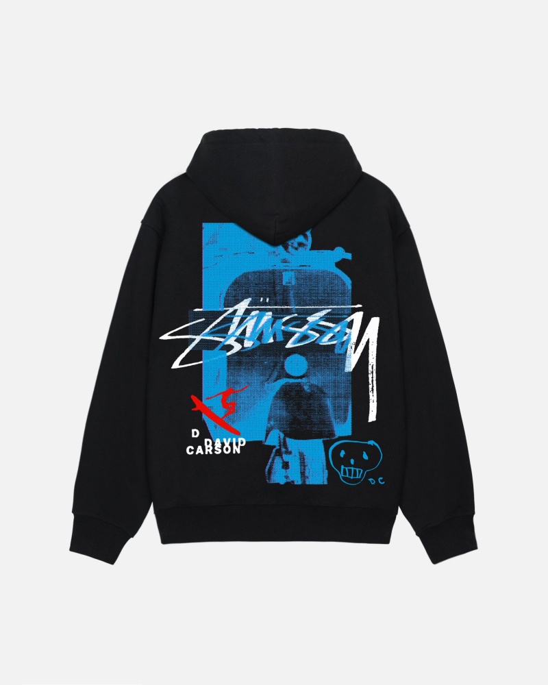 Stussy David Carson Vespa Hoodie Black | 89037DNOA