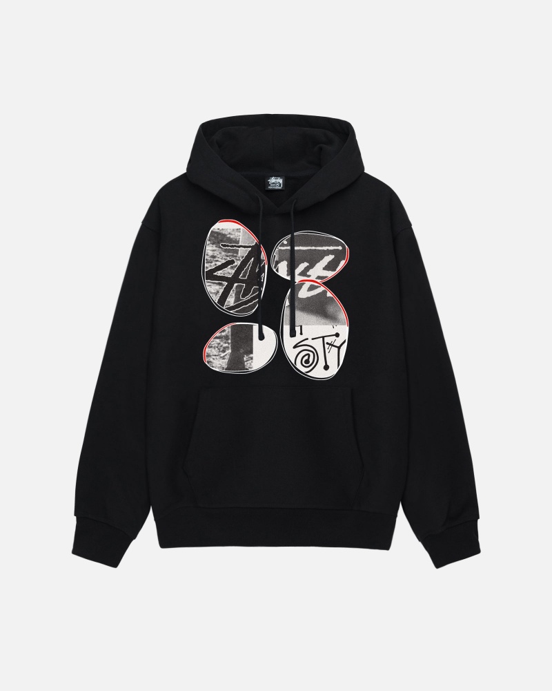 Stussy David Carson Vespa Hoodie Black | 89037DNOA