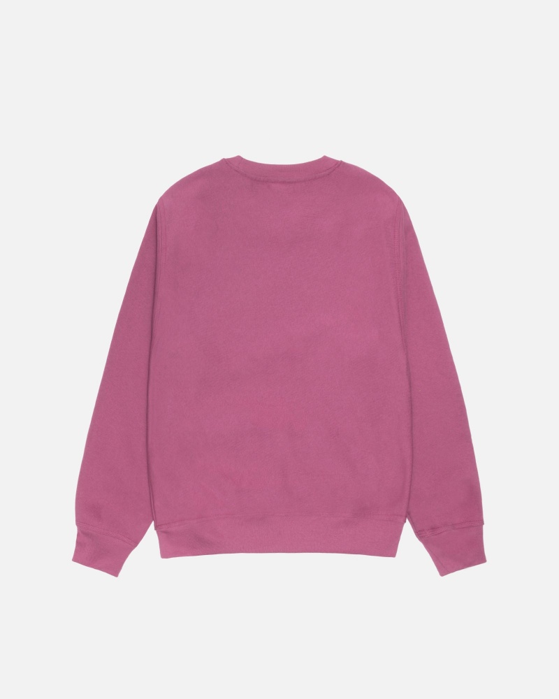 Stussy Dot Sport Crew Sweatshirts Pink | 84716DMGW