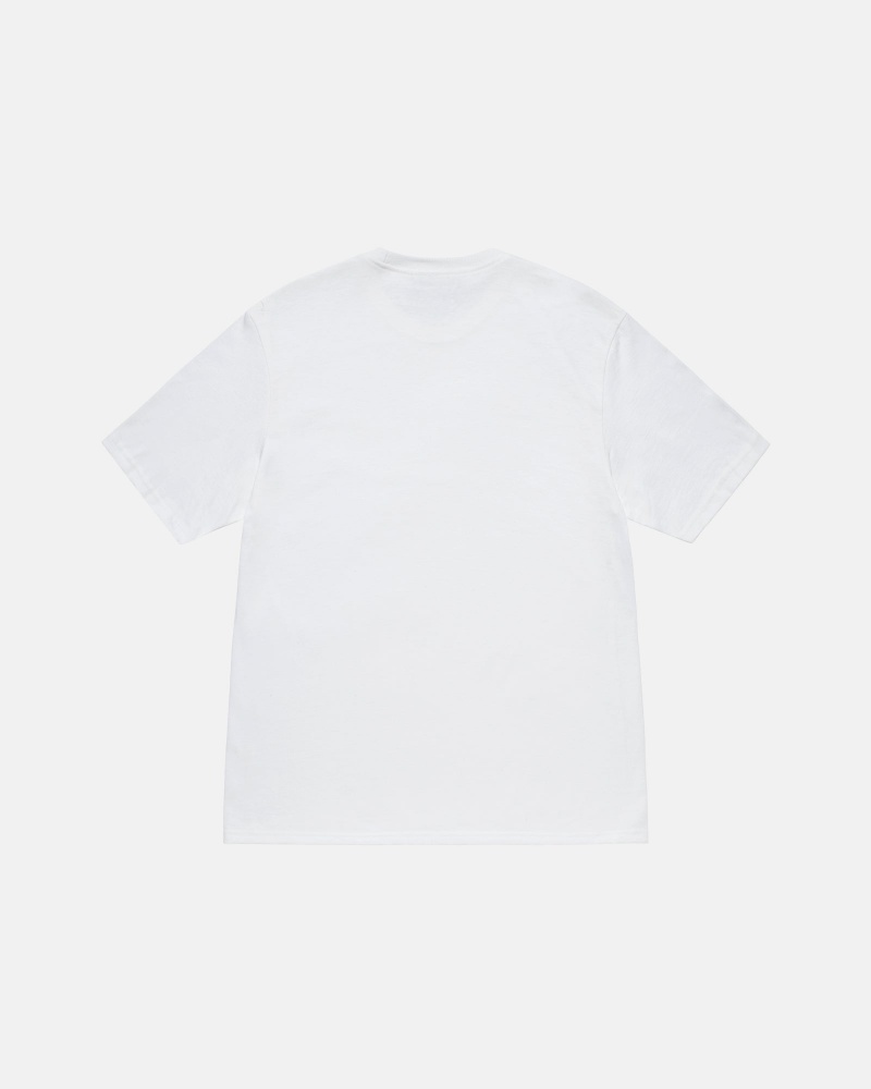 Stussy Dot Sport T Shirts White | 05672KWPH