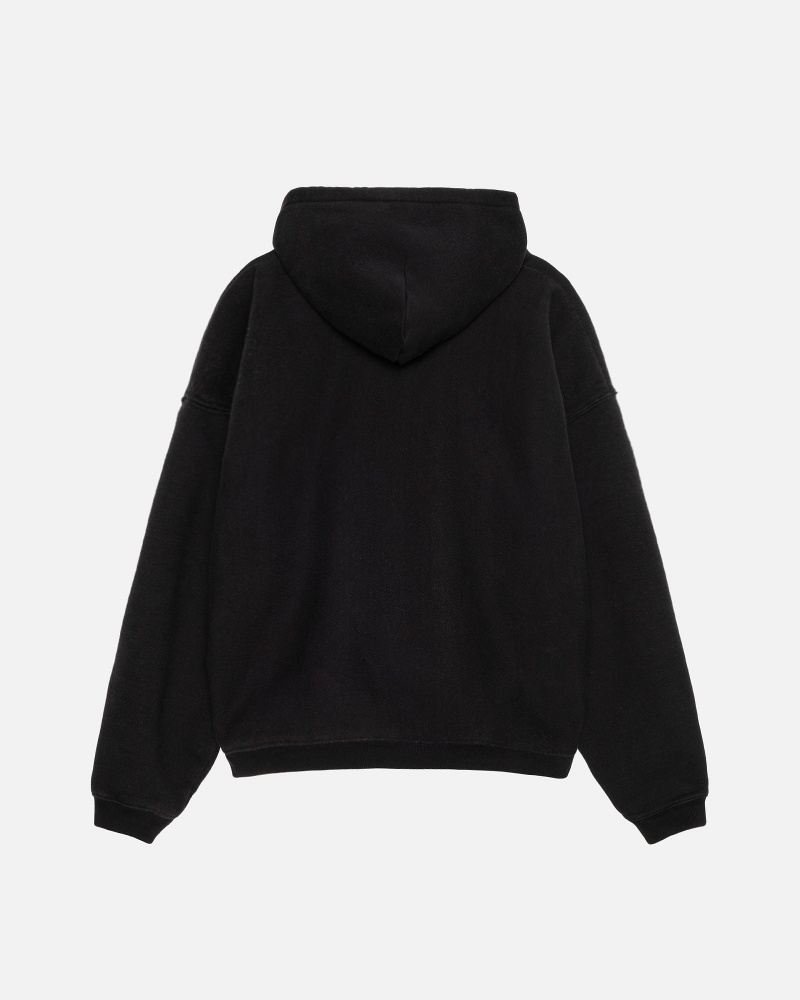 Stussy Embroidered Relaxed Hoodie Black | 60952PRCG