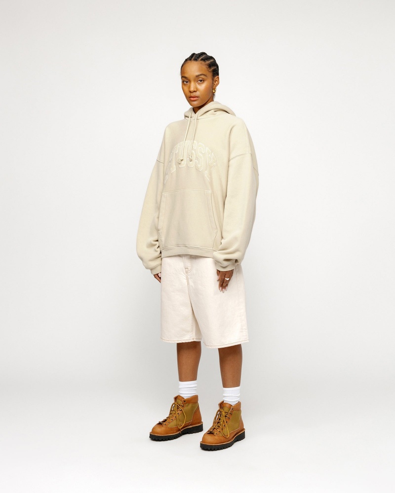 Stussy Embroidered Relaxed Hoodie Brown | 31049NYEH