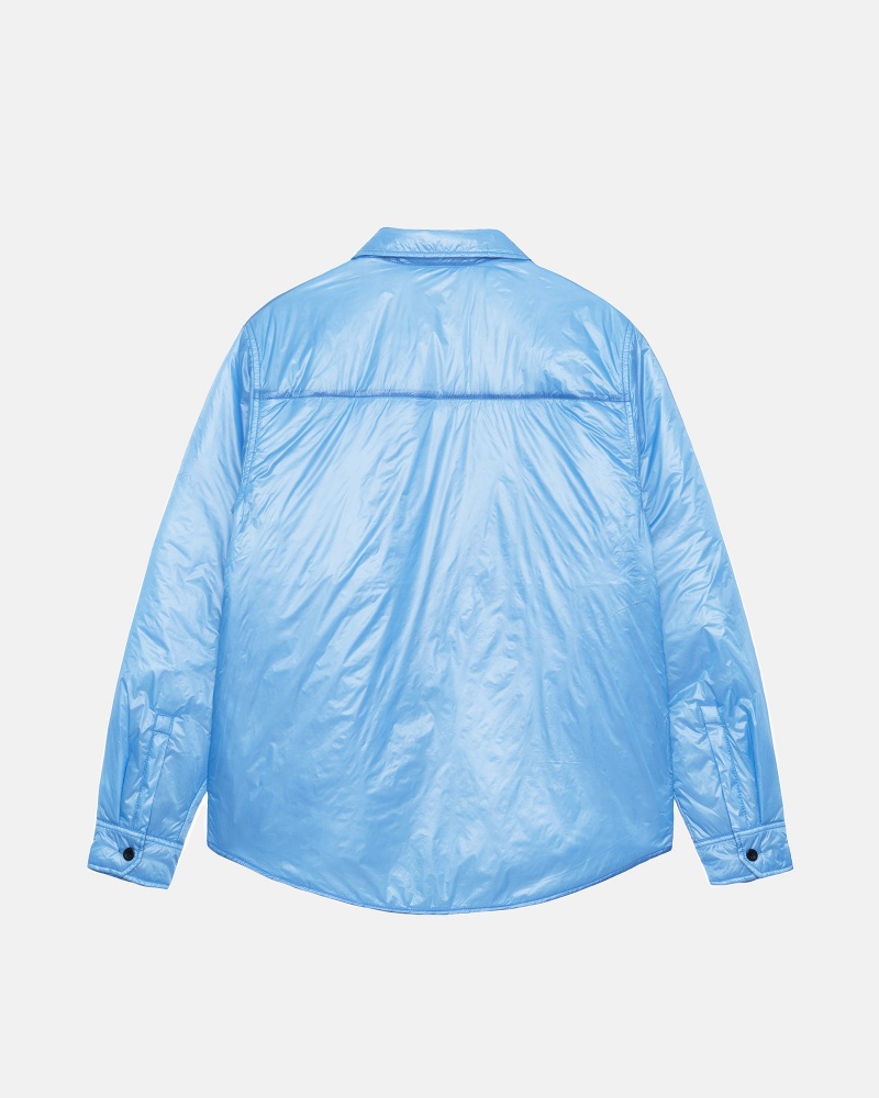 Stussy Fatigue Nylon Overshirt Blue | 14523QKRO