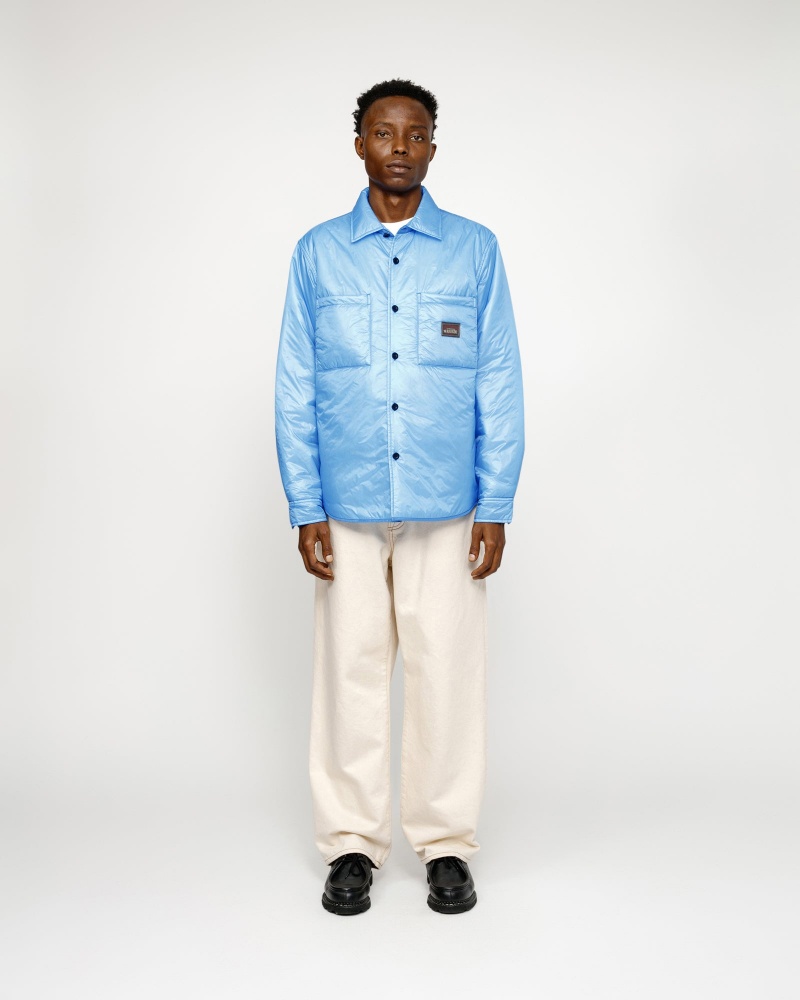 Stussy Fatigue Nylon Overshirt Blue | 14523QKRO