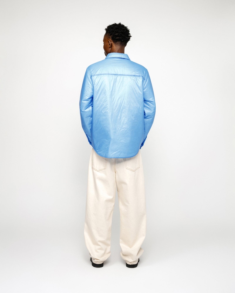 Stussy Fatigue Nylon Overshirt Blue | 14523QKRO