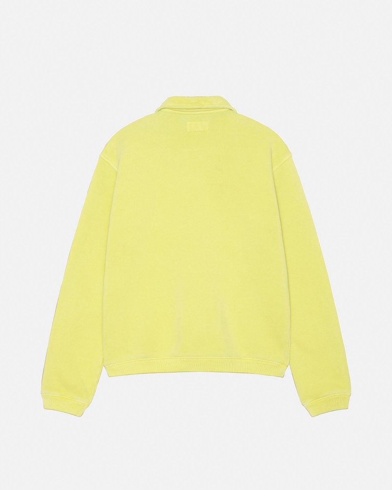 Stussy Half Zip Mock Neck Sweatshirts Light Green | 34180FLEV