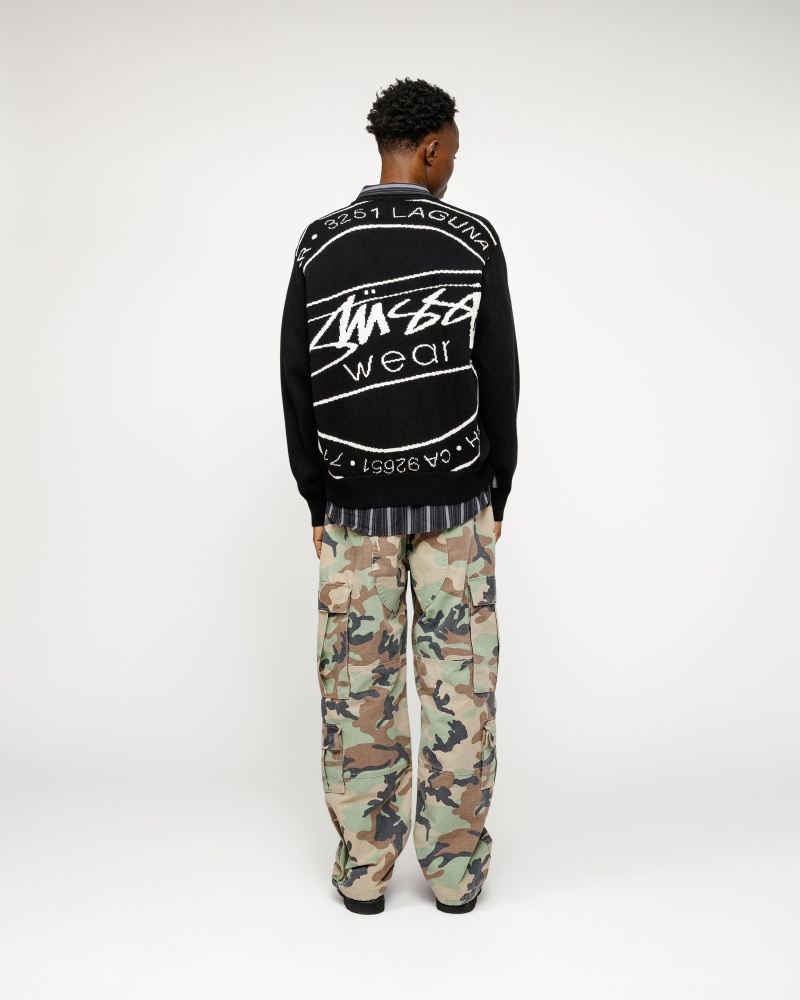 Stussy Laguna Icon Sweaters Black | 20198RIDX