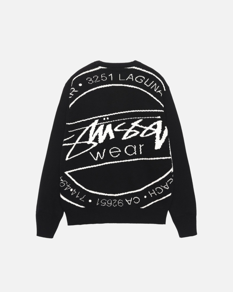 Stussy Laguna Icon Sweaters Black | 20198RIDX