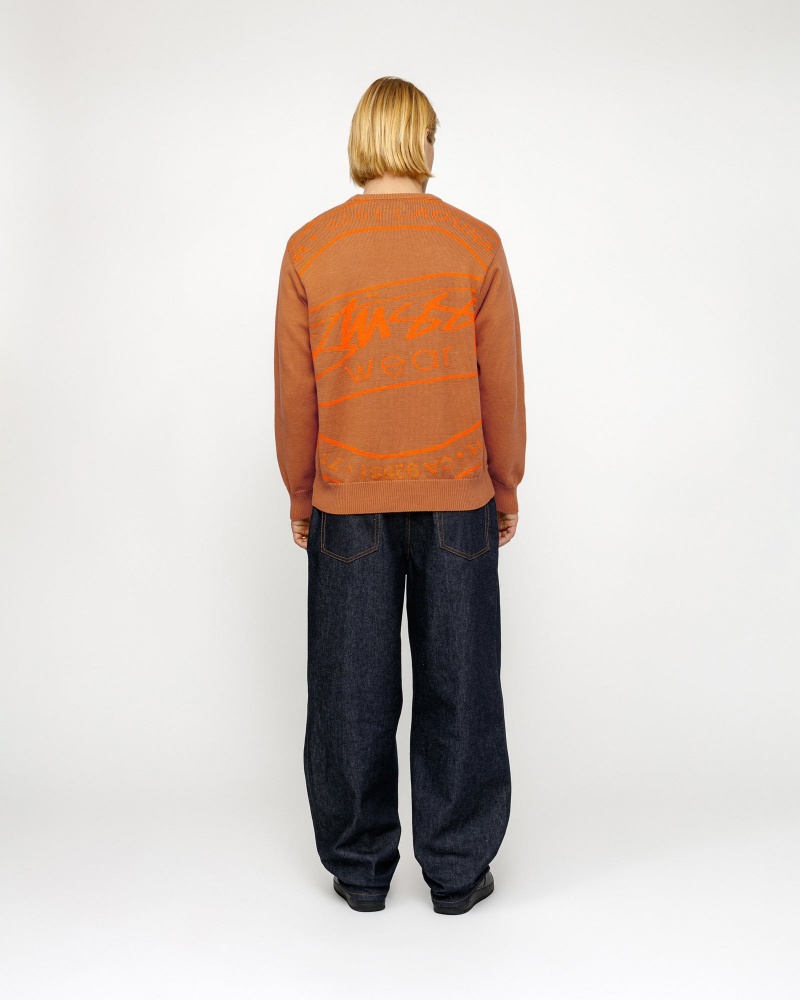 Stussy Laguna Icon Sweaters Brown | 16942ELKP