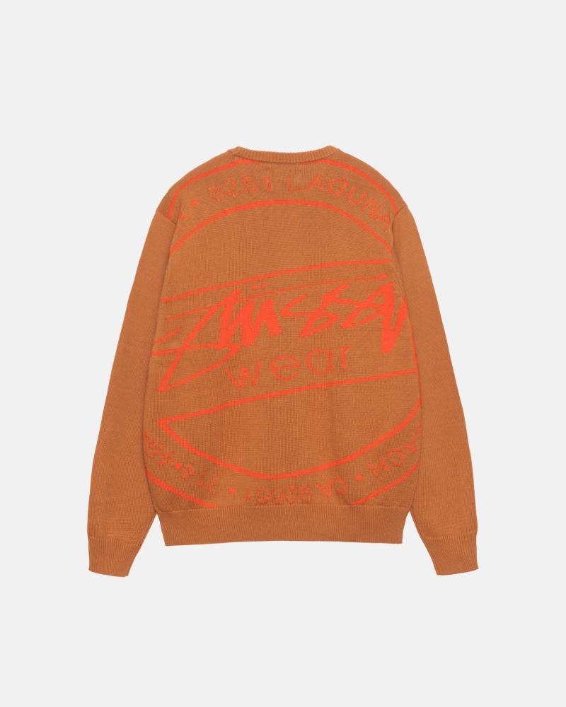 Stussy Laguna Icon Sweaters Brown | 16942ELKP