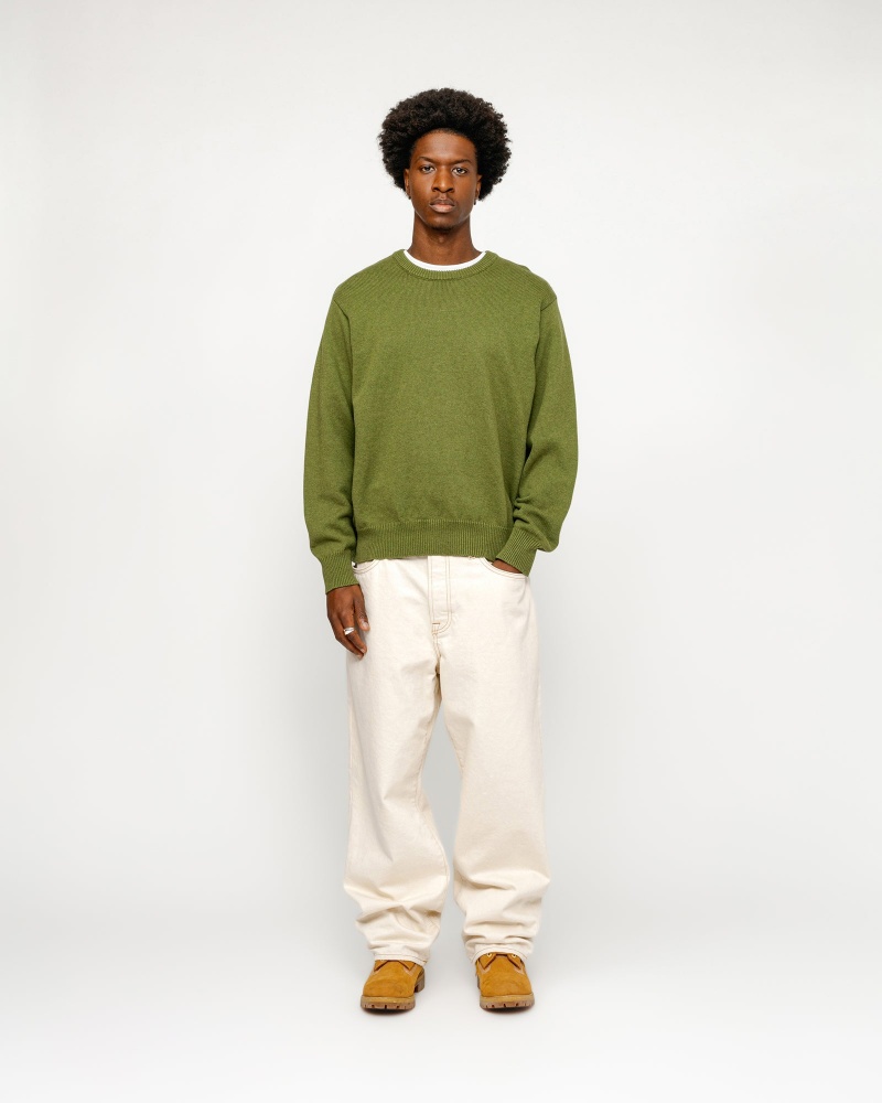 Stussy Laguna Icon Sweaters Dark Green | 30459ITJZ