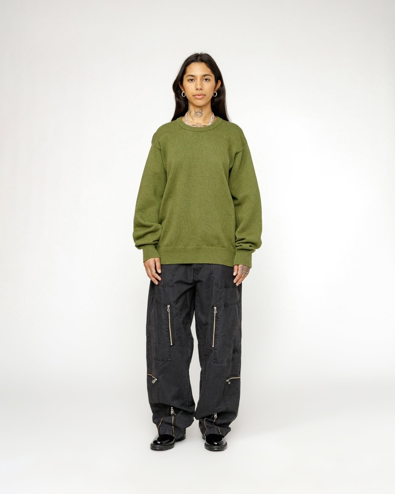 Stussy Laguna Icon Sweaters Dark Green | 30459ITJZ