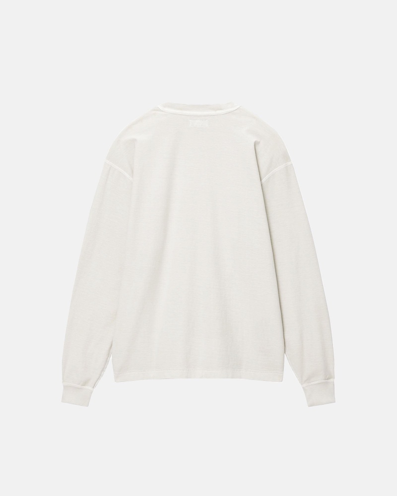 Stussy Lazy Longsleeve T Shirts Beige | 21564YEBW