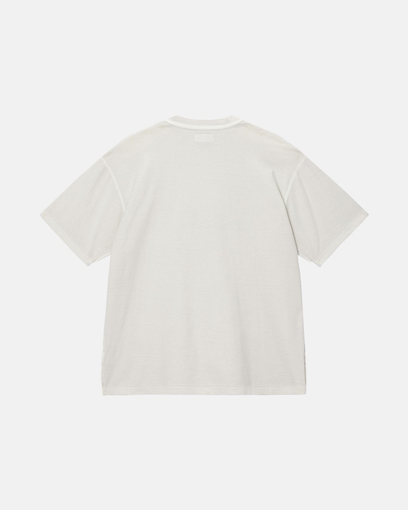 Stussy Lazy T Shirts Beige | 42675AGBY