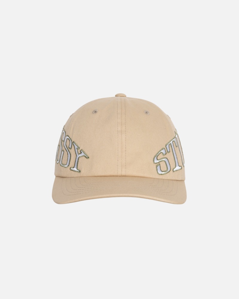 Stussy Low Pro Arc Strapback Caps Khaki | 26034AGPE